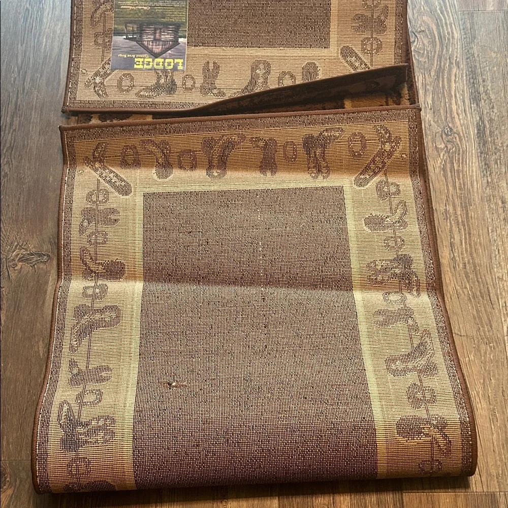Western Themed cowboy Boot Brown & Tan Decorative Area Rug Runner 2 x 7